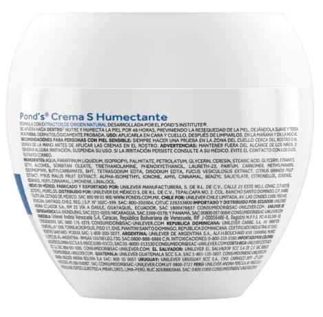 Crema Ponds S Nutritiva - Piel Suave Y Tersa - Cont. 200 Gr.