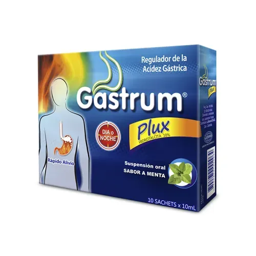 Gastrum Plux Suspensión Oral Sabor A Menta Sachet