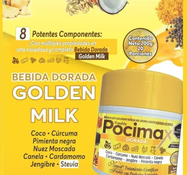 Pocimax Nat Fres Dorada Golden Milk Por 200 Gr