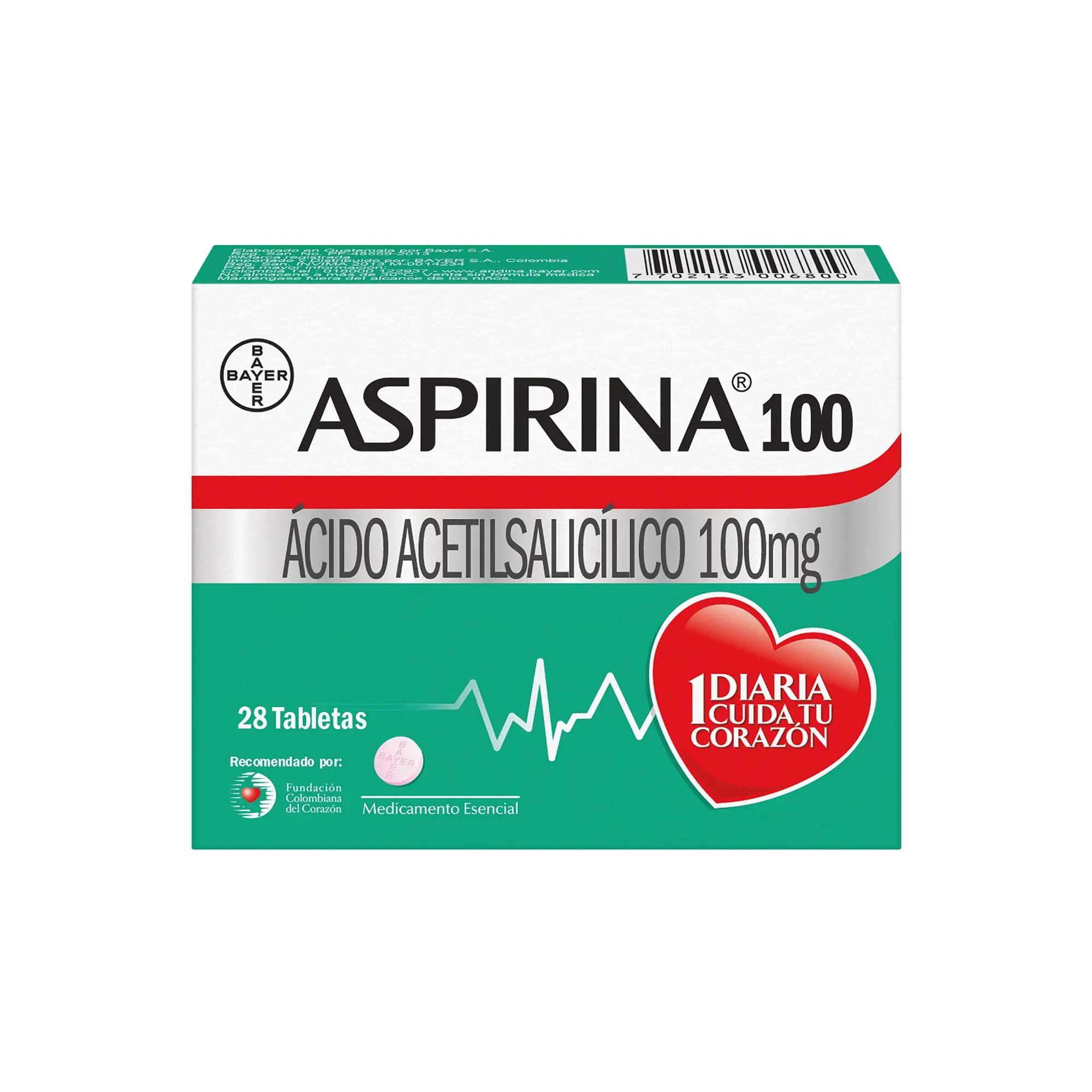 Aspirina 100Mg Acido Acetilsalicílico