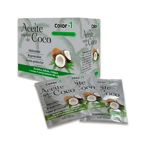 Aceite Capilar De Coco Por 24 Sachet Por 15Ml