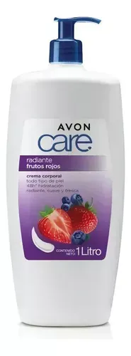 Crema Corporal Hidratación Radiante Fusión De Frutos Rojos Cont. 1000Ml Avon Care 