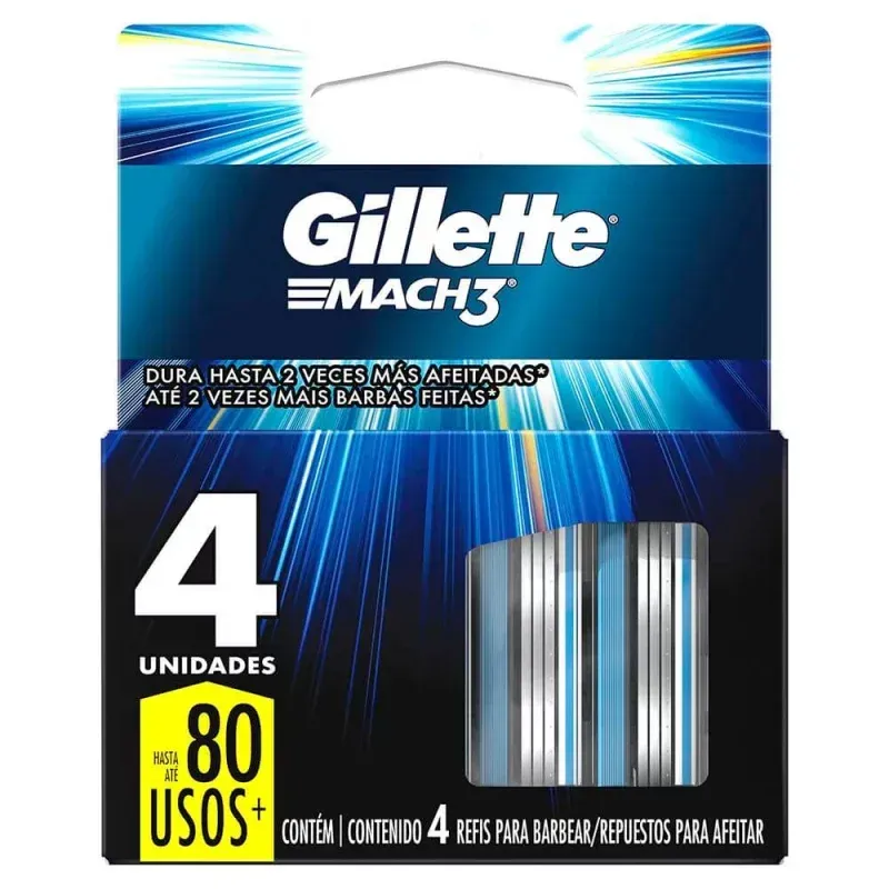 Gillette Mach3 Repuestos para Afeitar x4