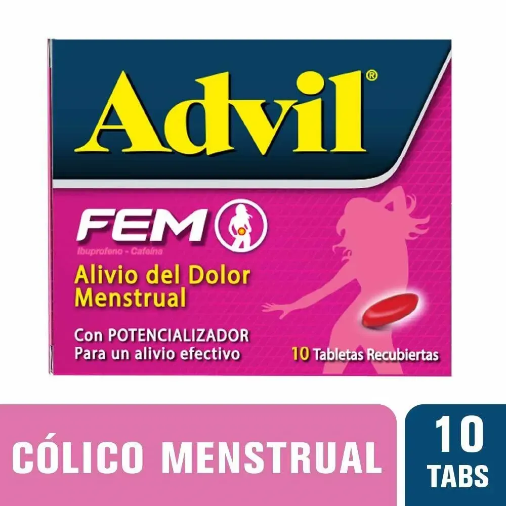 Advil Fem Alivia El Dolor Menstrual Tabletas Pfizer 