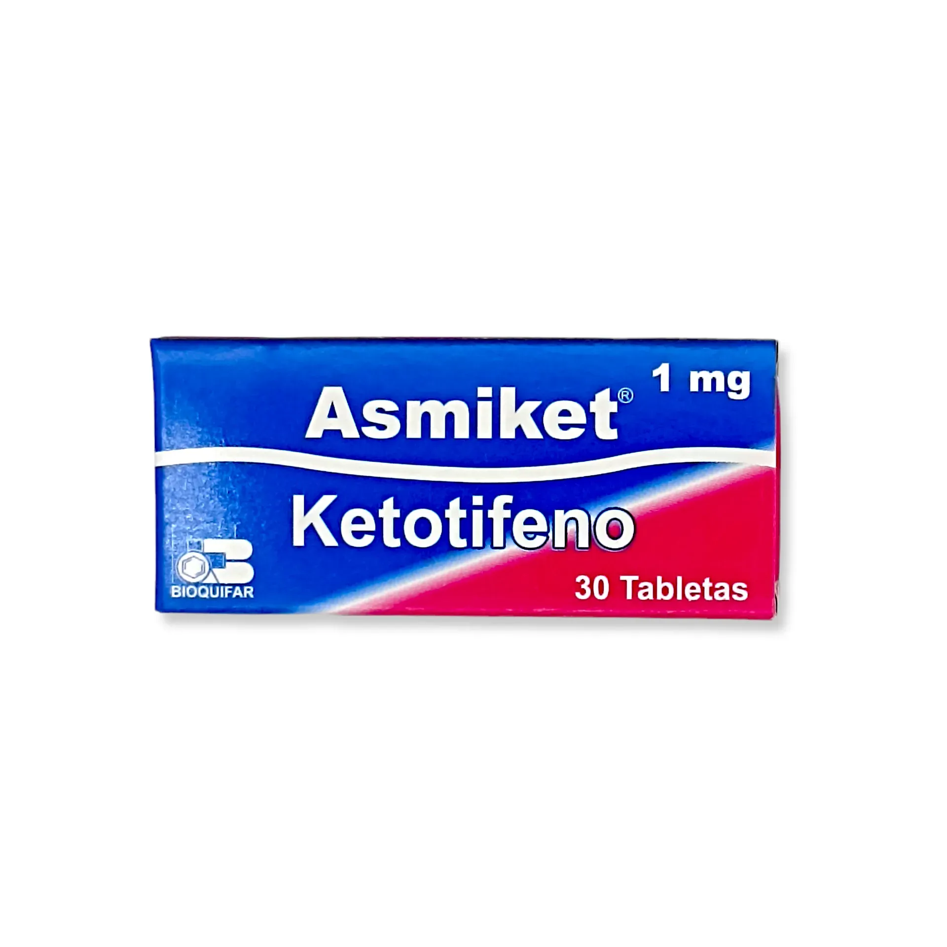 Asmiket Ketotifeno 1Mg Caja X 30 Tab Lab Bioquifar 