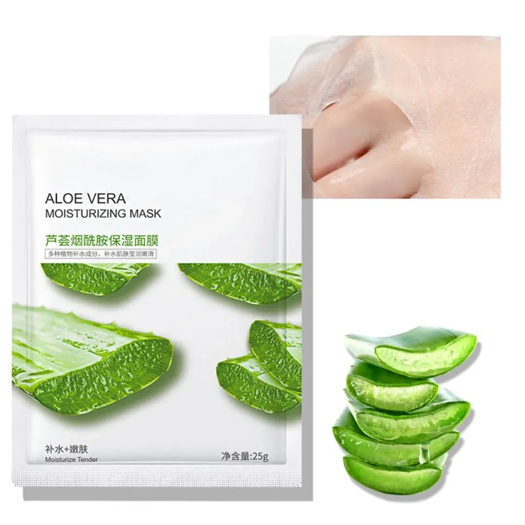 Aloe Moisturizing Facial Mask Mascarilla facial hidratante de aloe