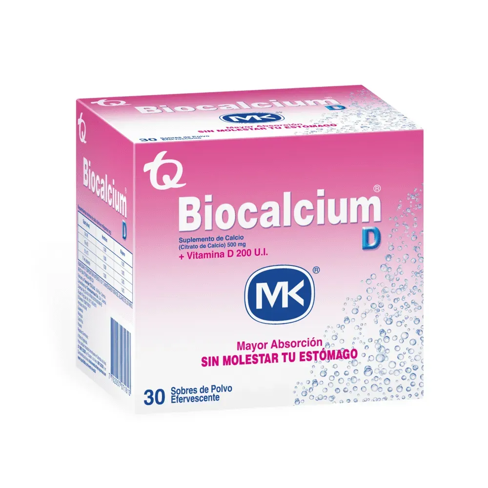 Biocalcium D Suplemento de Calcio+Vitaminas D 30 Sobres