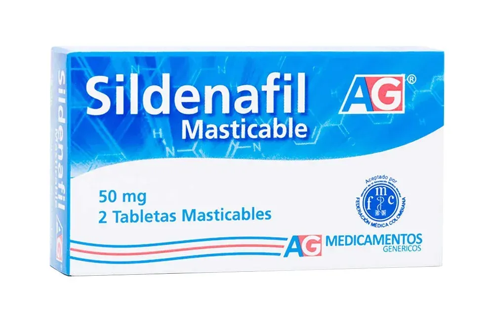 Sildenafil Masticable 50Mg Caja X 2 Tabletas American G 