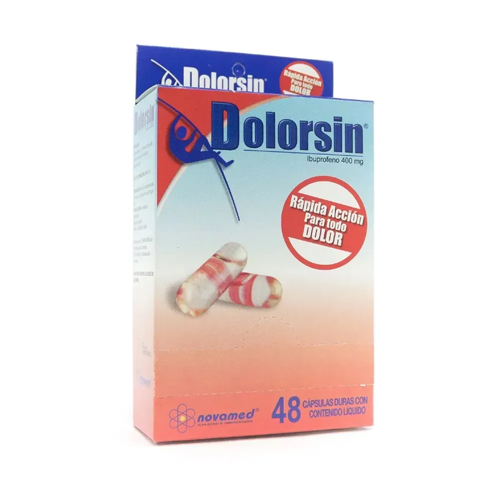 Dolorsin Ibuprofeno De 400Mg  Capsulas Lab Novamed Blister X 4 Und 