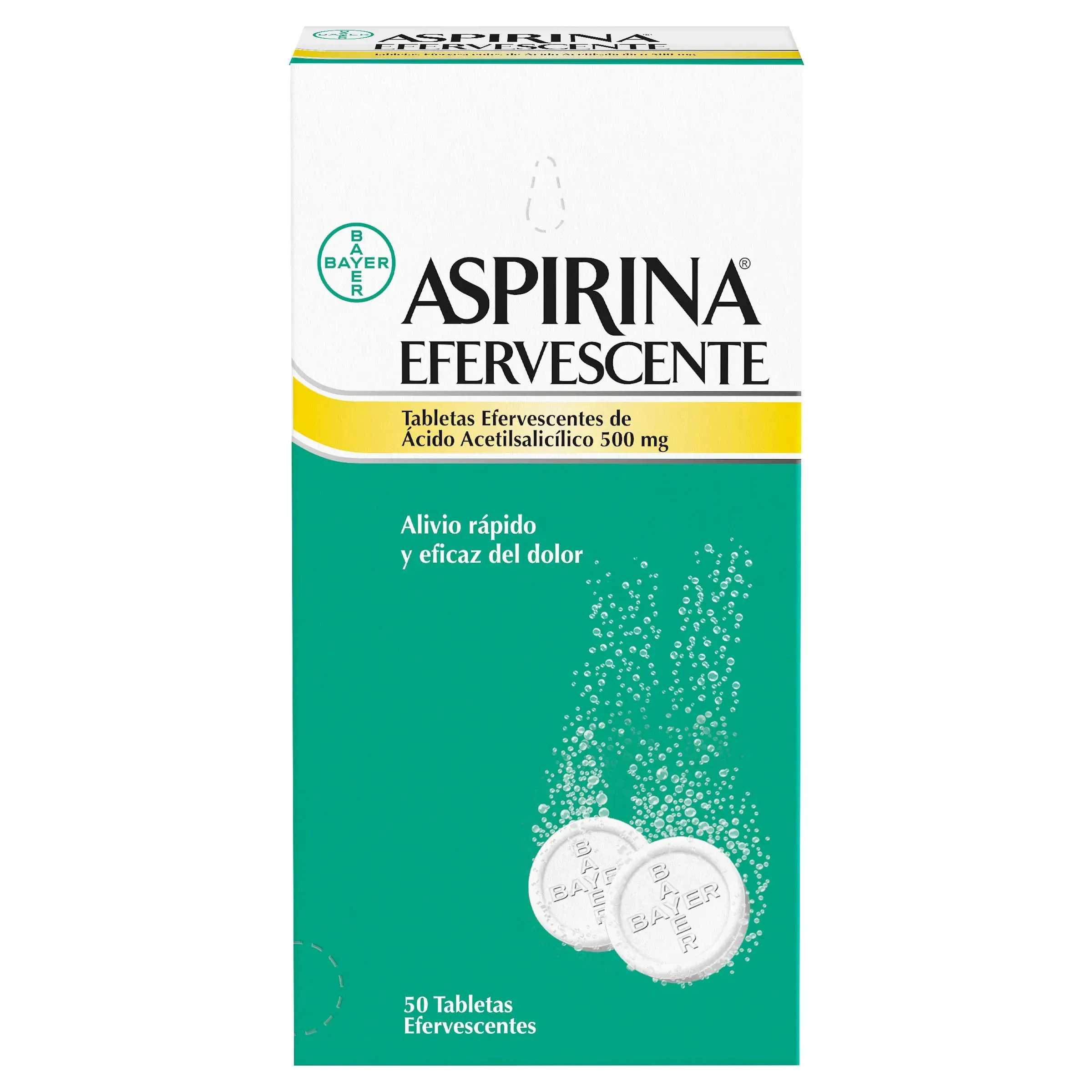 Aspirina Efervescente Acido Acetilsalicílico 500Mg 