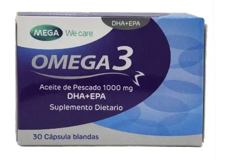 Omega  3 Aceite De Pescado 1000Mg - Dha+Epa - Suplemento Dietario - Con. 30 Capsulas Blandas 