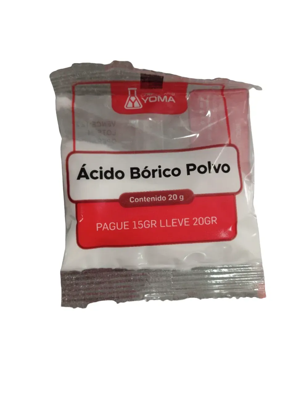 Acido Bórico En Polvo 20G