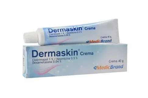 Dermaskin Crema Clotrimazol 1%/ Neomicina 0.5%/ Dexametasona 0.04% Tubo X 40G Medc Brand 