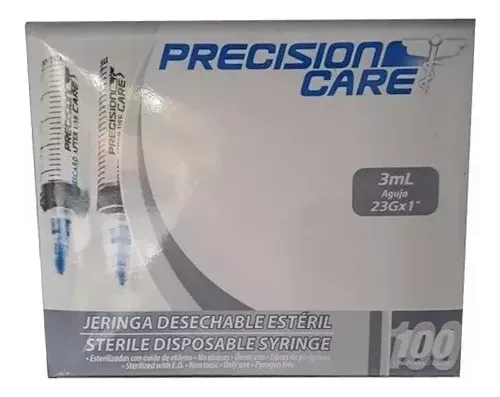 Jeringa Desechable De 3Ml Precisión Care 