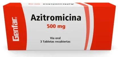 Azitromicina x 500 Mg Genfar - Caja x 3 Tabletas 