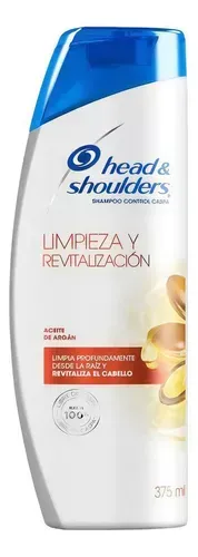 Shampoo Head Y Shoulders limpieza Y Revitalización Aceite De Argán Frasco X 375Ml 