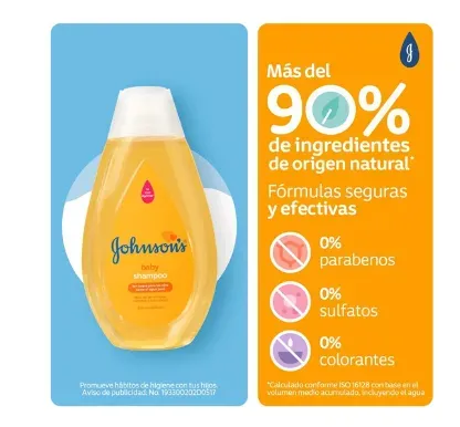 Shampoo Baby Johnson´s - Tan Suave Para Los Ojos  Como El Agua Pura  Contenido 100Ml