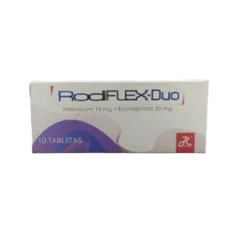 Rodiflex - Dúo Meloxicam 15M + Esomeprazol 20Mg Caja X 10 Tabletas Ruecam 