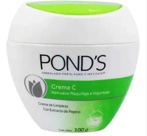 Crema Ponds C Extracto De Pepino- Remueve Maquillaje E Impurezas - Cont. 100Gr. 