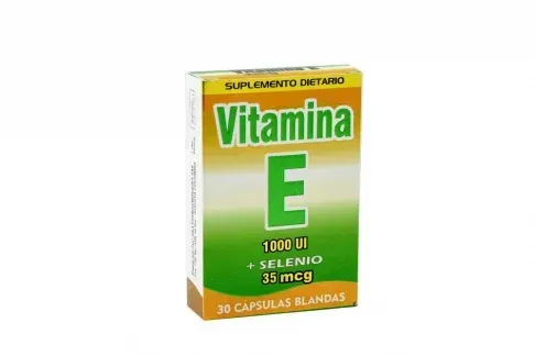 Vitamina E De 1000 Ui + Selenio 35 Mcg Caja X 30 Capsulas 