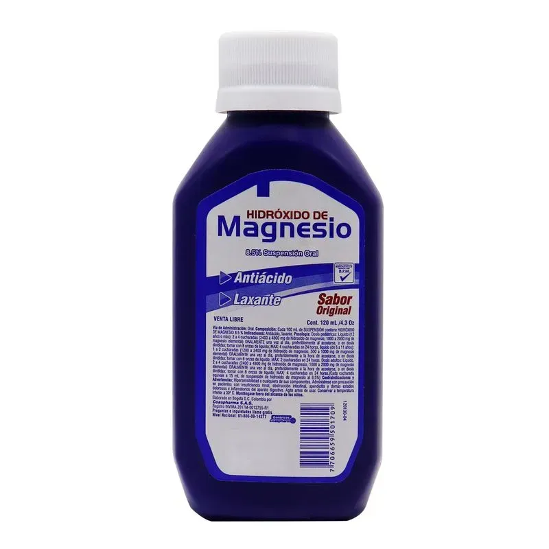 Leche De Magnesio Hidróxido De Magnesio  120Ml Coaspharma 