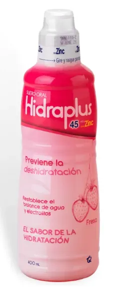 Hidraplus 45 Zinc Sabor A Fresa Suero Oral - Cont. 400 Ml