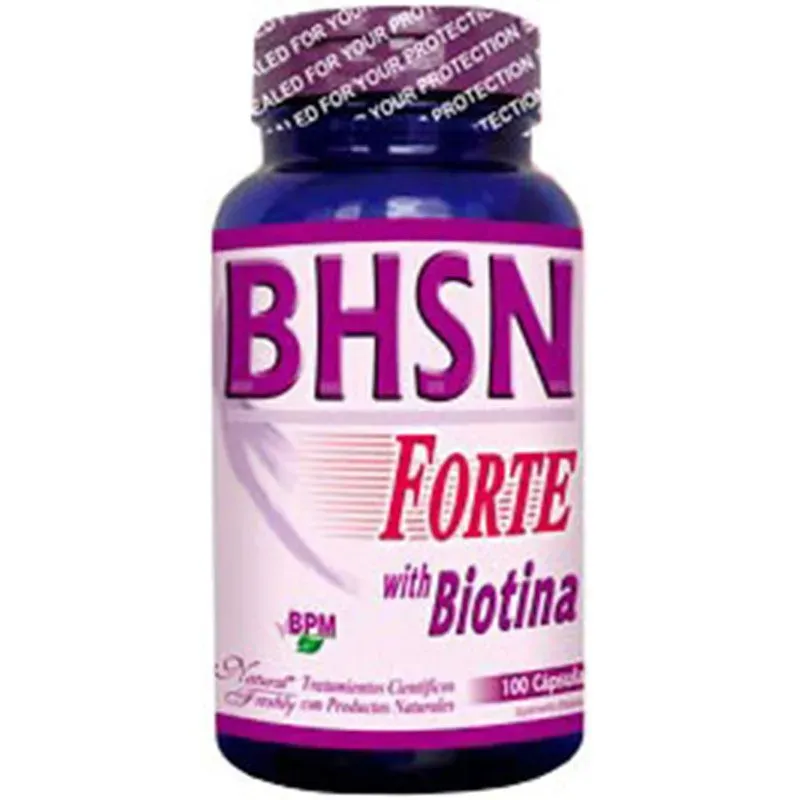 B H S N Forte With Biotina Frasco X 100 Capsulas 