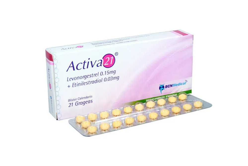 Activa 21 Levonegestrel 0.15Mg + Etinilestardiol 0.03Mg Blister Calendario 21 Grageas Lab Faes Farma 