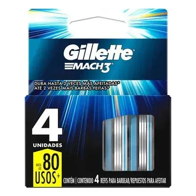 Gillette Mach3 Repuestos para Afeitar x4