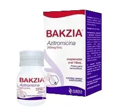 Bakzia Azitromicina 200Mg/5ML Suspensión oral 15Ml  Polvo Para Reconstituir Lab  Farma Comercial 