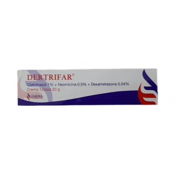 Dertrifar Clotrimazol 1% + Neomicina 0.5% + Dexametasona 0.04% Crema Tópica 20G Farma comercial 