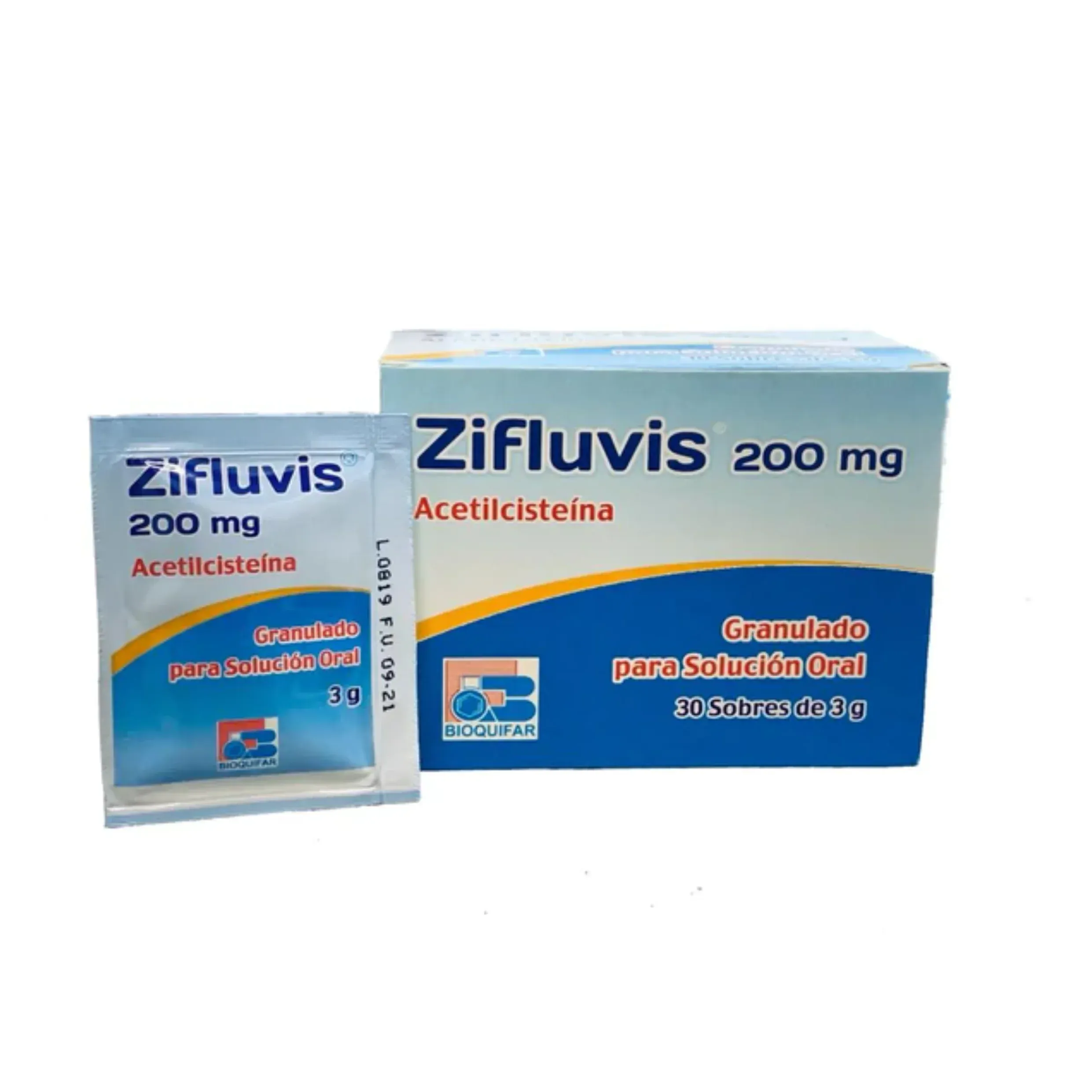 Zifluvis  Acetil Cisteína 200Mg Granulado Para Solución Oral 3G Lab Bioquifar 