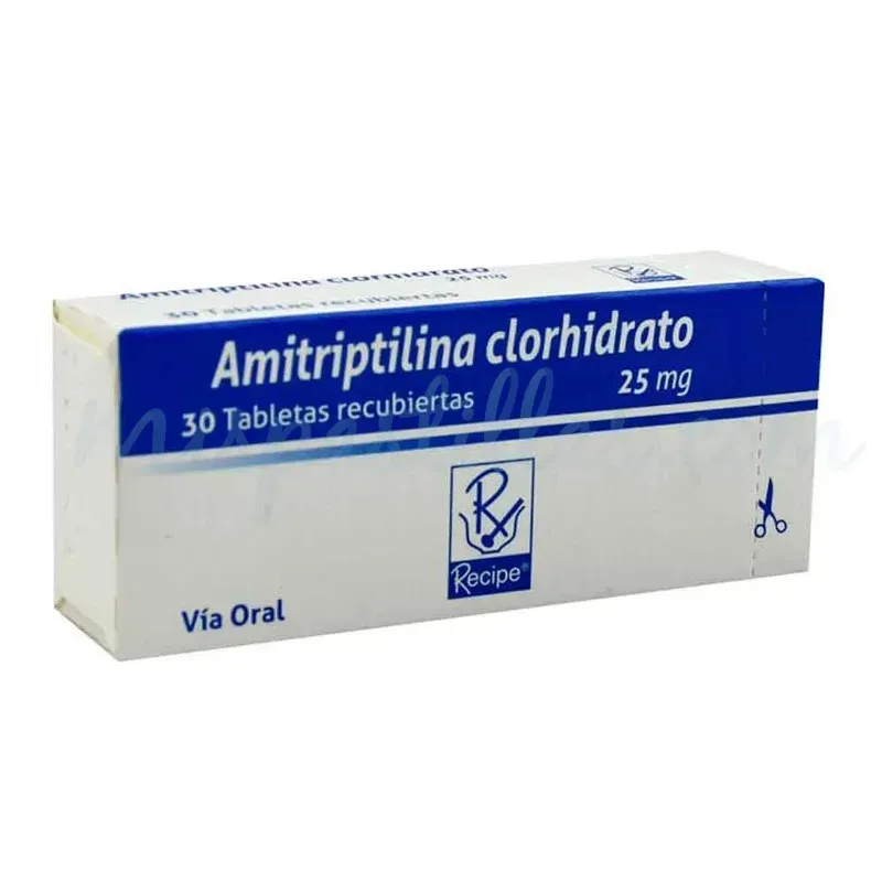 Amitriptilina Clorhidrato 25 Mg Blister X 15 Lab Récipe 