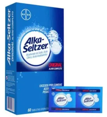 Alka- Seltzer Original Alivio Completo Tabletas Efervescentes Bayer 