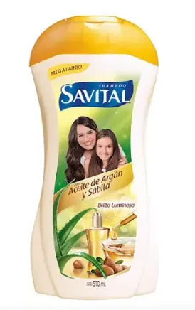 Shampoo Savital Argán Y Sábila - Cont. 510 Ml  