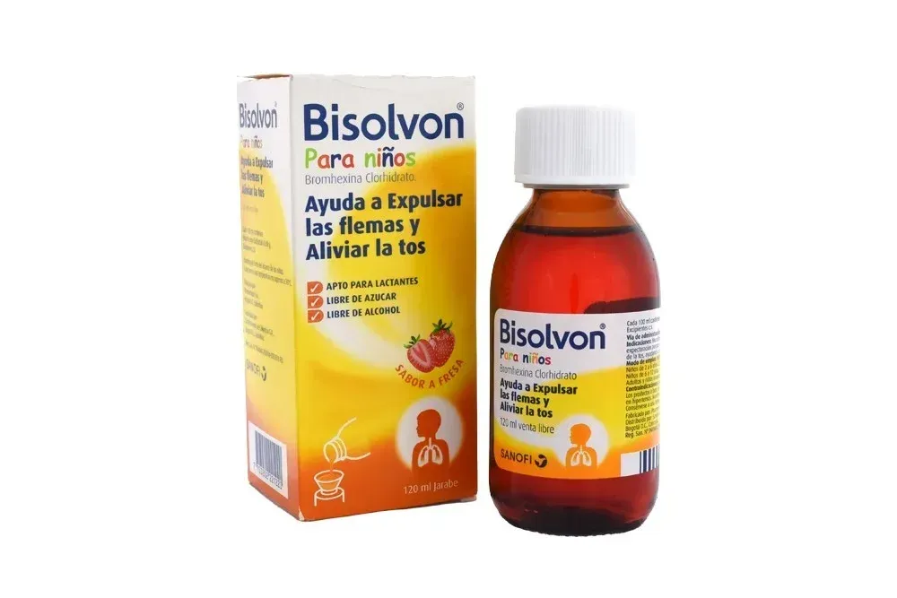 Bisolvon Bromhexina Clorhidrato Para Niños Jarabe 120Ml 