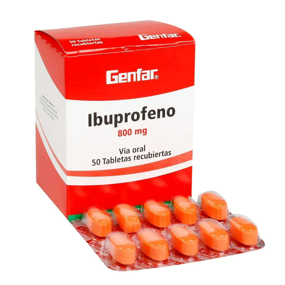 Ibuprofeno De 800Mg Blister X 10 Tabletas Genfar 