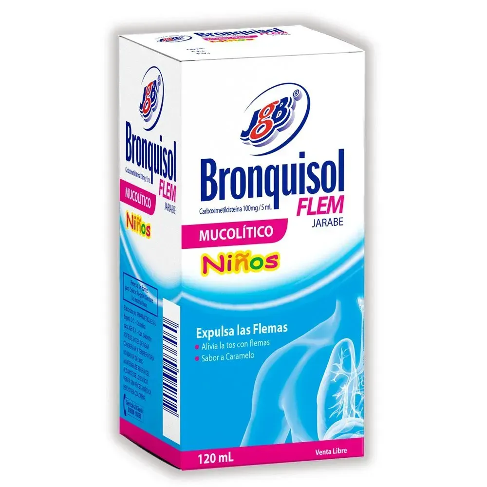 Bronquisol Flem Mucolito Niños Expulsa Las Flemas Jarabe X 120Ml Jgb