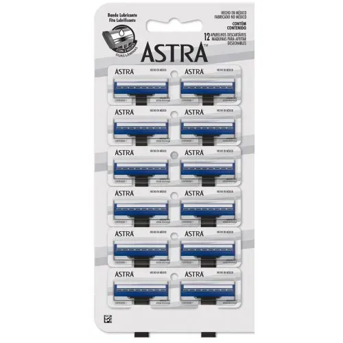 Maquina De Afeitar Astra Blister X 12 Presto barbas 