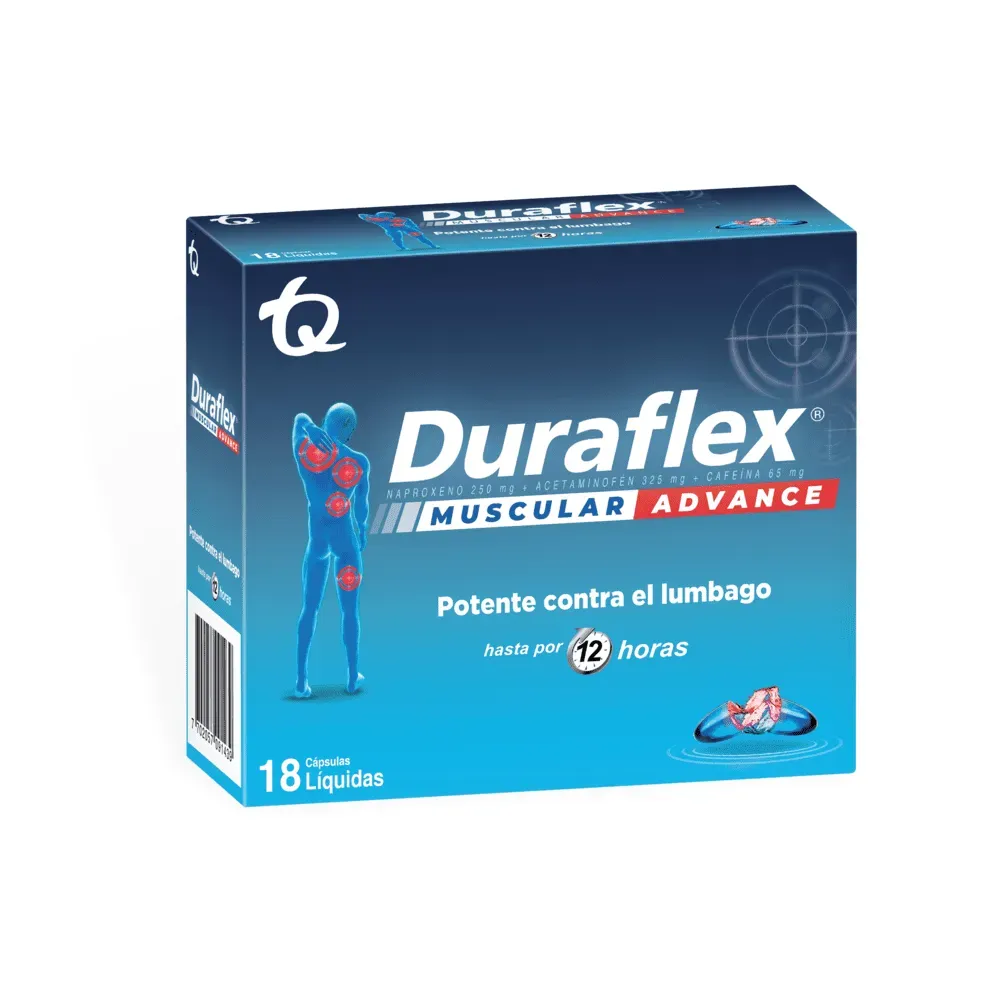 Duraflex Muscular Advance  Potente Contra El Lumbago Hasta Por 12 Horas Capsulas  Tecnoquímicas 