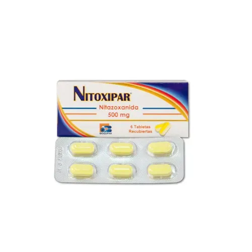 Nitoxipar Nitazoxanida 500Mg Caja X 6 Tabletas Lab Bioquifar 