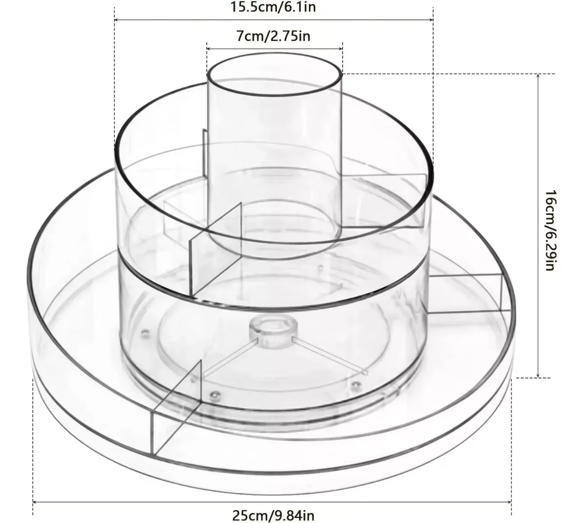 Organizador Cosméticos Maquillaje Escritorio Giratorio 360