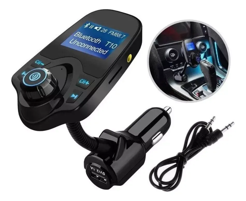 Adaptador Bluetooth Para Auto Reproductor Mp3 Transmisor Fm