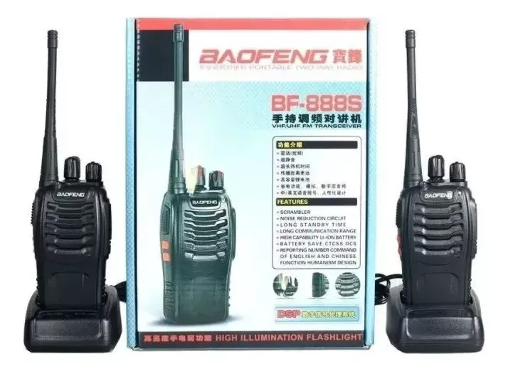 Radio Walkie Talkie Baofeng Bf-888s  X2 Bateria 2800m Ah