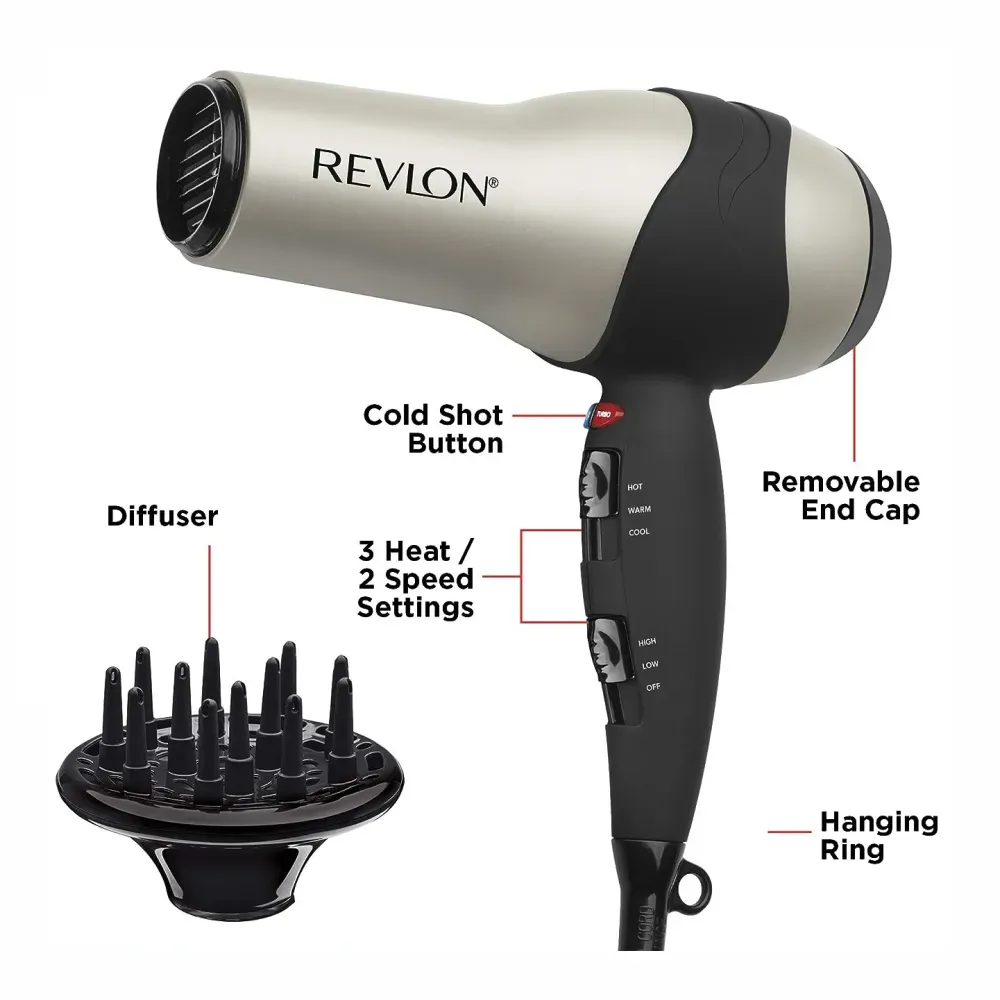 Secador Para Cabello Profesional Turbo REVLON Original 1875w