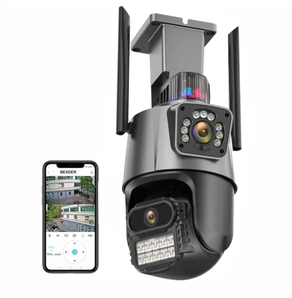 Camara de seguridad ptz doble sensor seguimiento automatico