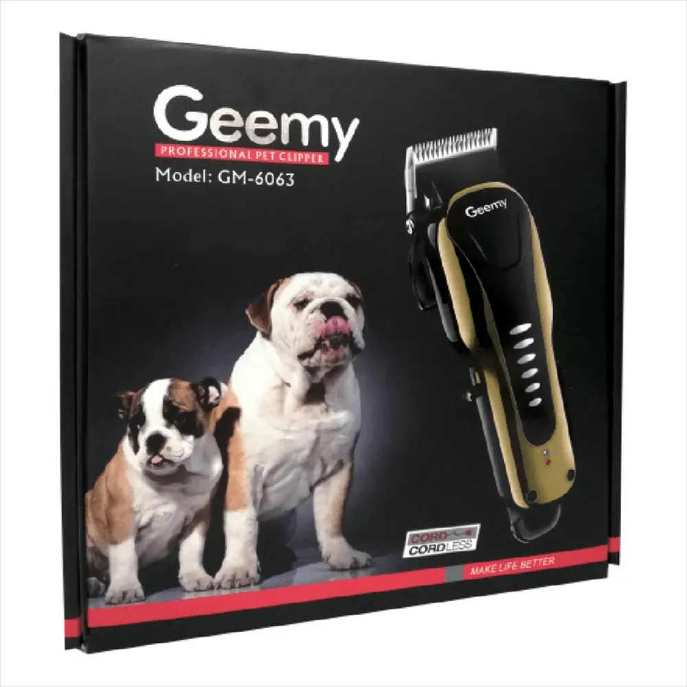 Kit De Peluquería Canina Maquina Recargable Gemei GM-6063