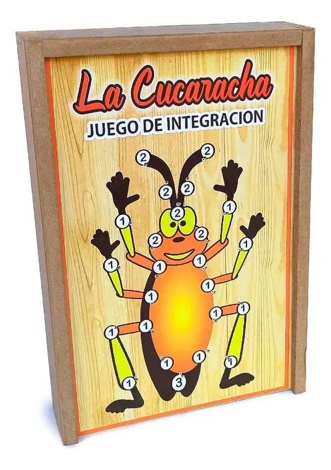 Juego de mesa cucaracha en madera para 7 jugadores