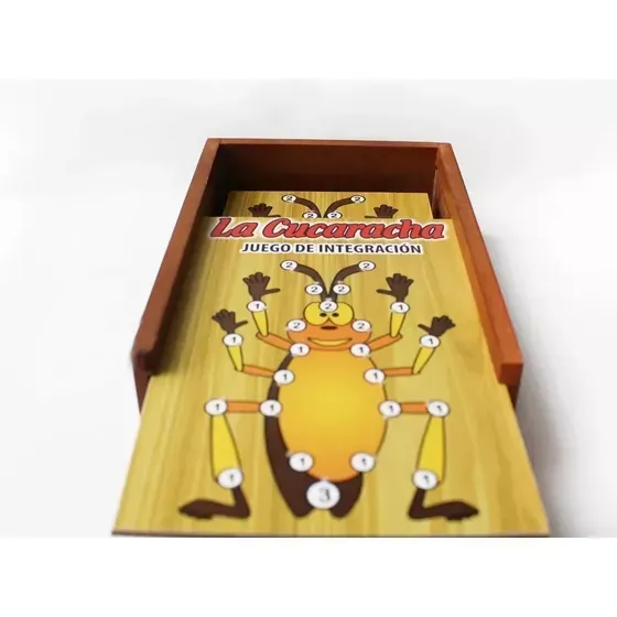 Juego de mesa cucaracha en madera para 7 jugadores