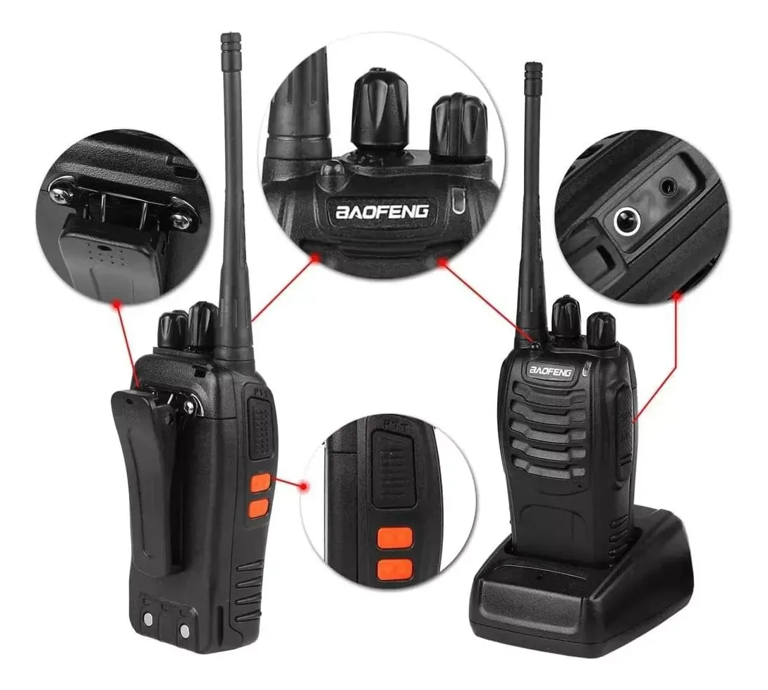 Radio Walkie Talkie Baofeng Bf-888s  X2 Bateria 2800m Ah